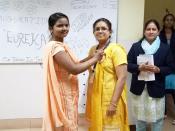 Prof. Sarita Verma felicitating the Head of Science Club